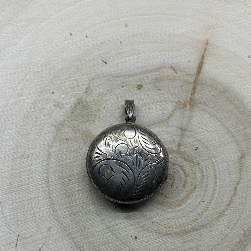 Engraved Silver Pendant